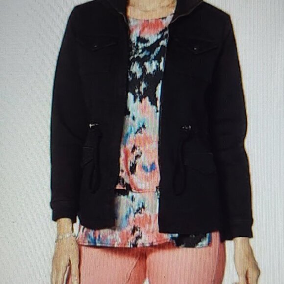 DG2 by Diane Gilman Jackets & Blazers - DG2 by Diane Gilman Virtual Stretch Zip-Front Anorak Jacket Black SIZE: SMALLNTW